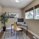 One of 3 bedrooms, also great for a home office. Views of Mt. Si from this room.