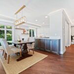 Large dining space blends with the kitchen and living space, ideal for entertaining.