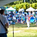 Woodinville Chamber's "Celebrate Woodinville" Concert in the Park Festival. A weekly summer attraction.